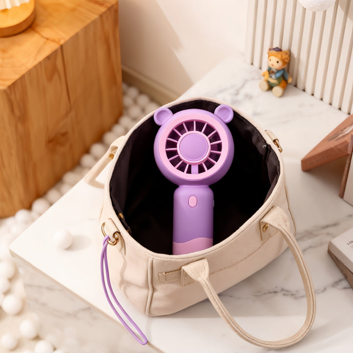Women's Portable Mini Fan with Innovative Design and USB Charging Function Bowlift