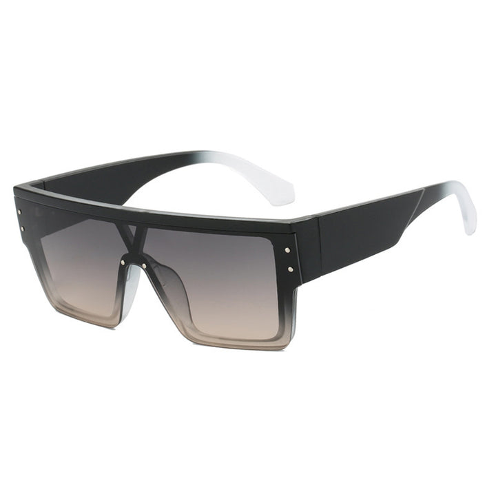 Women futuristic oversized sunglasses with clear lenses Bowlift
