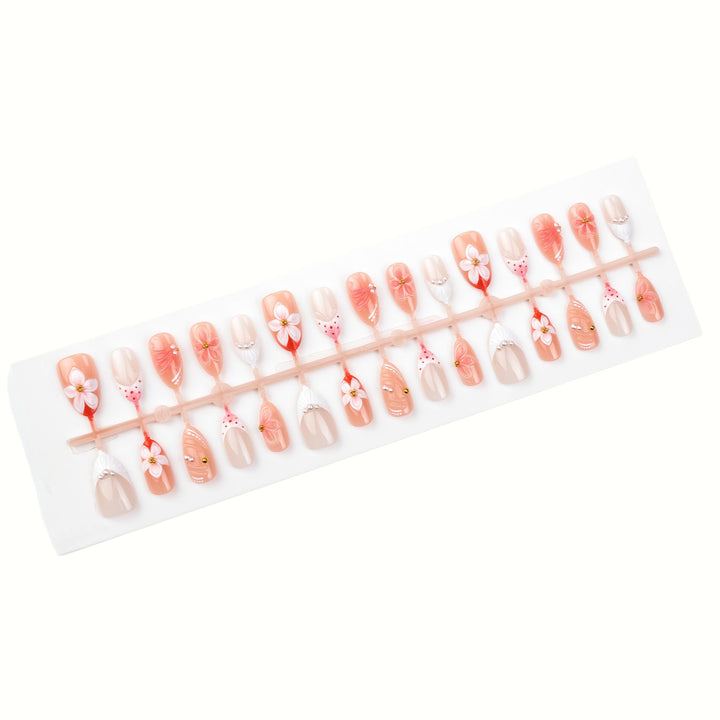 Glamorous Floral Stiletto Press-On Nail Set Bowlift