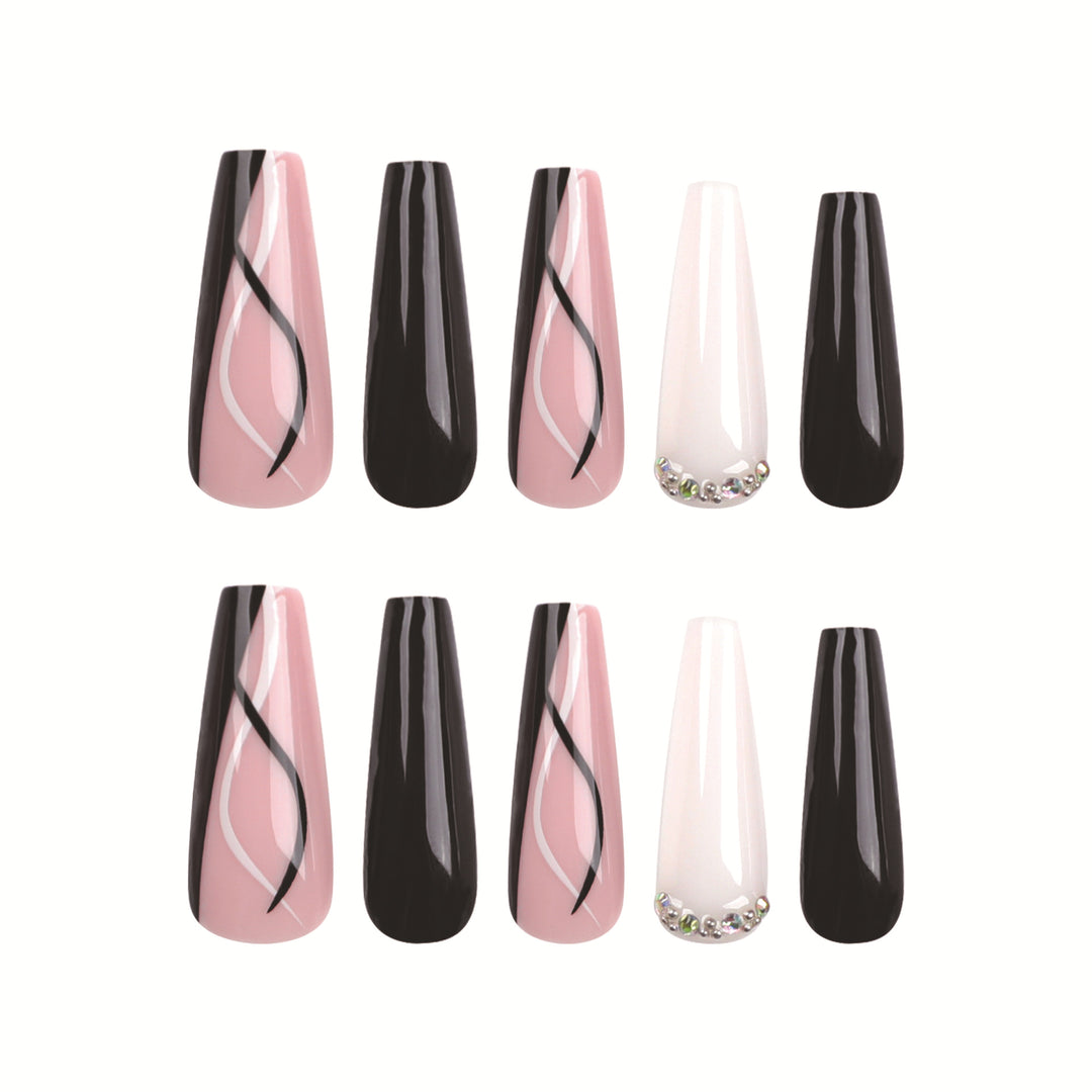 Artful acrylic nails with elegant design Bowlift
