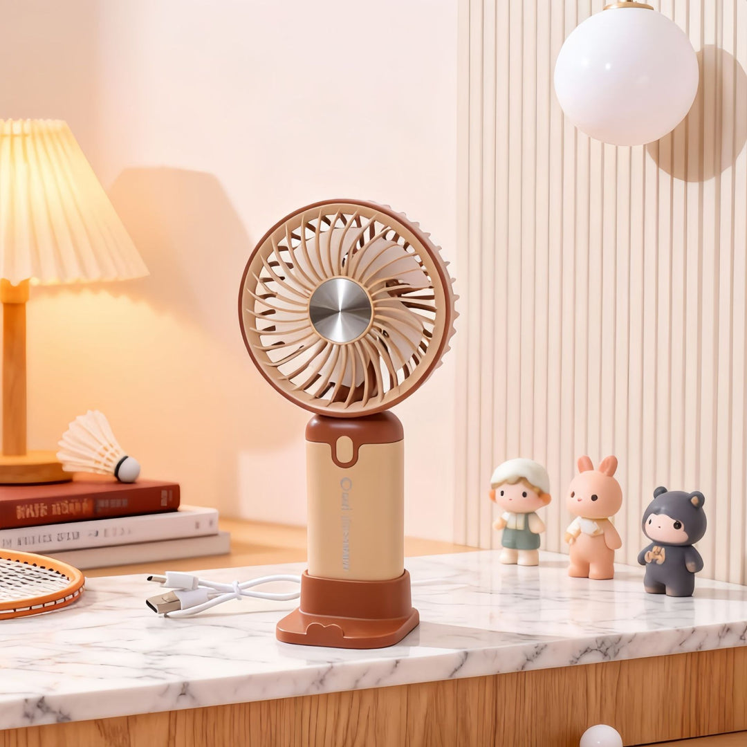 Women's Portable Hand Fan with USB Charging Function Bowlift