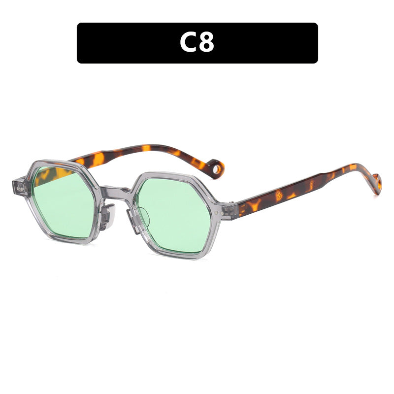 Women's hexagonal sunglasses in a modern design with protective lenses Bowlift