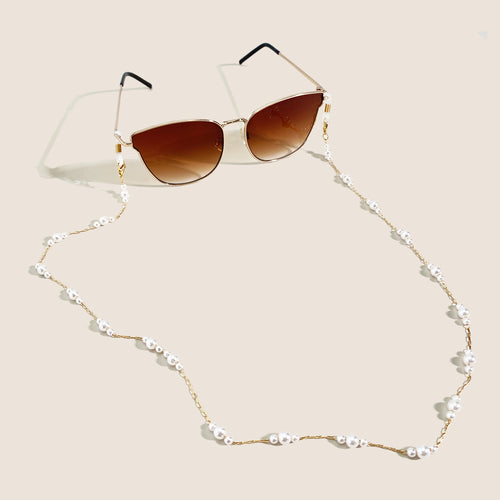 Pearl-Embellished Eyewear Chain Bowlift