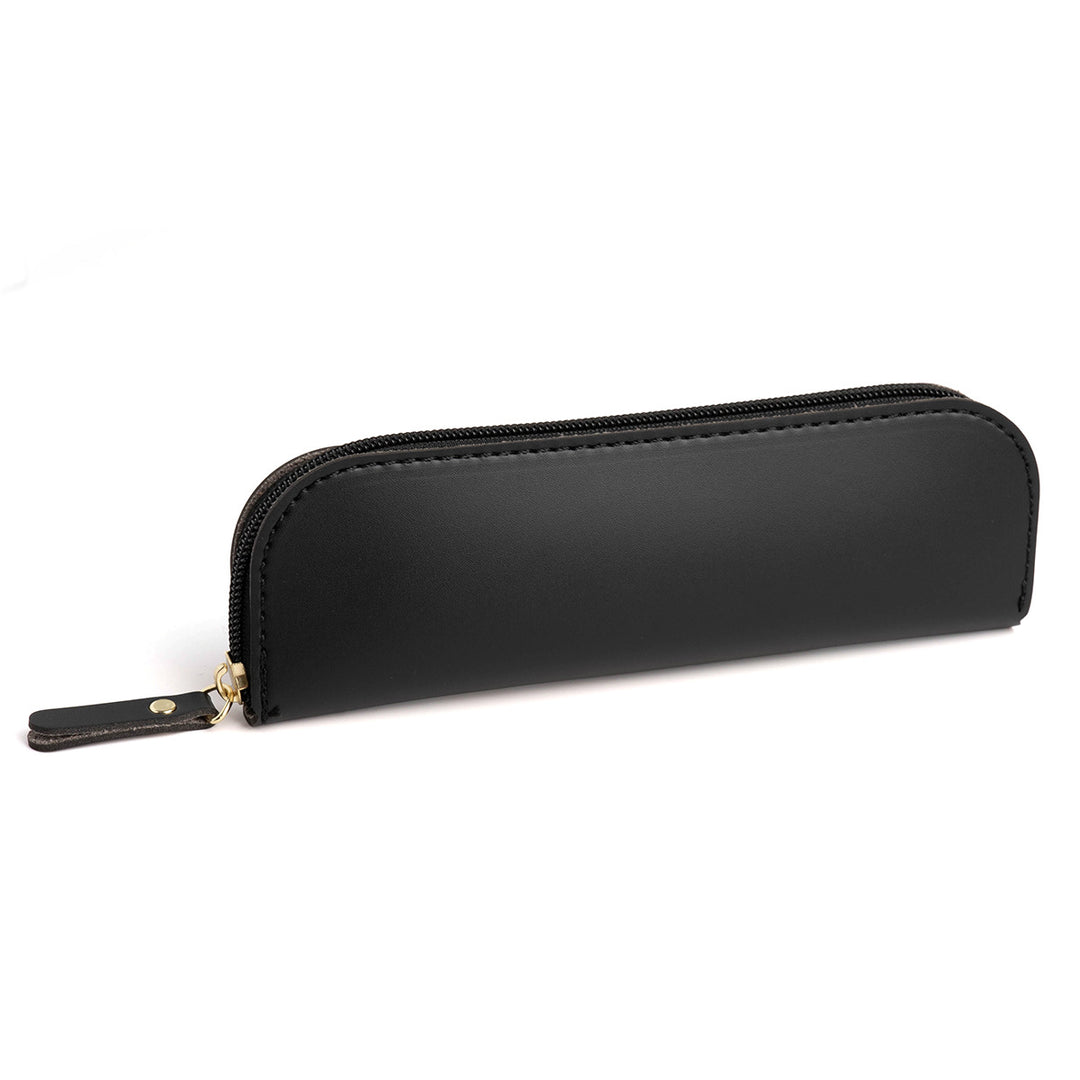 Zippered Leather Pencil Case Bowlift