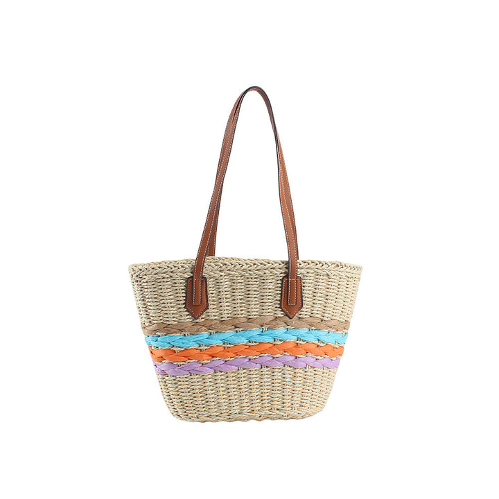 Handbag with Colorful Braided Details Bowlift