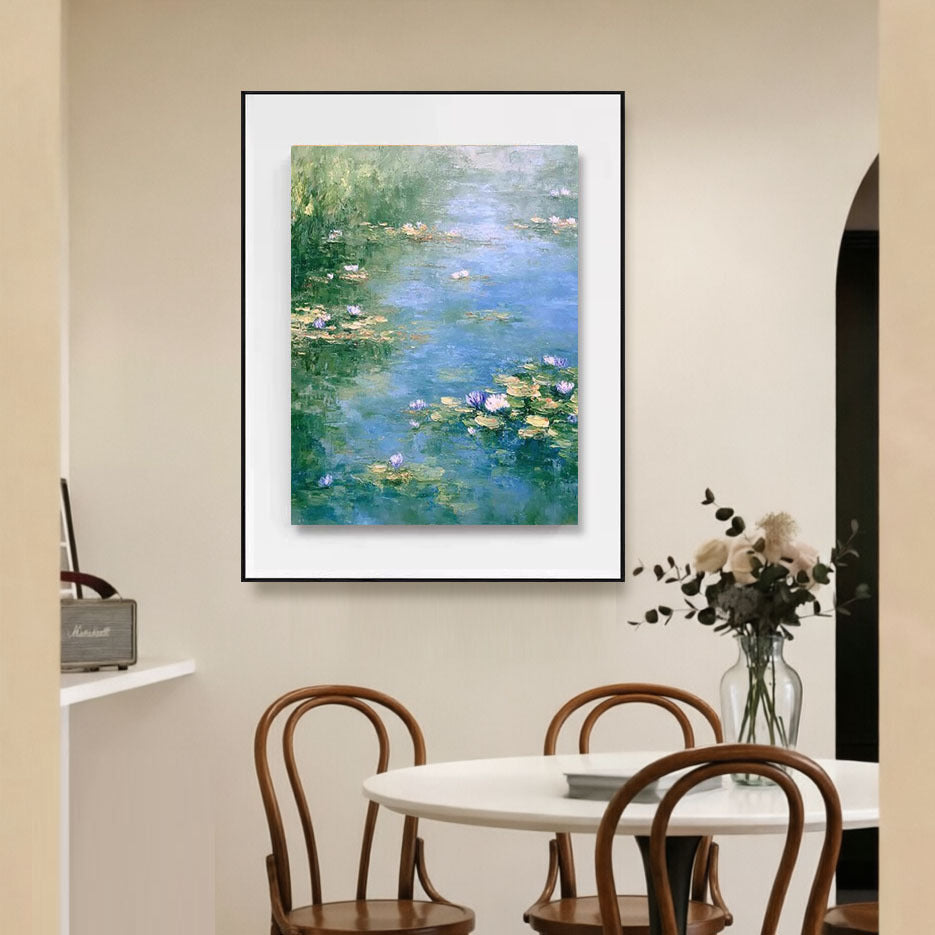 Large Impressionist Flower Painting On Canvas
