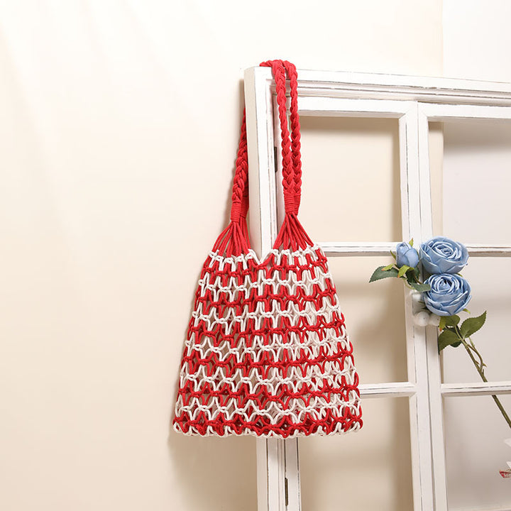 Hand-knotted shopping and beach bag Bowlift