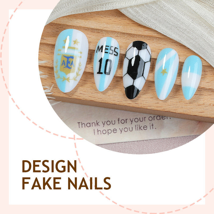 Creative nail art set with football theme Bowlift