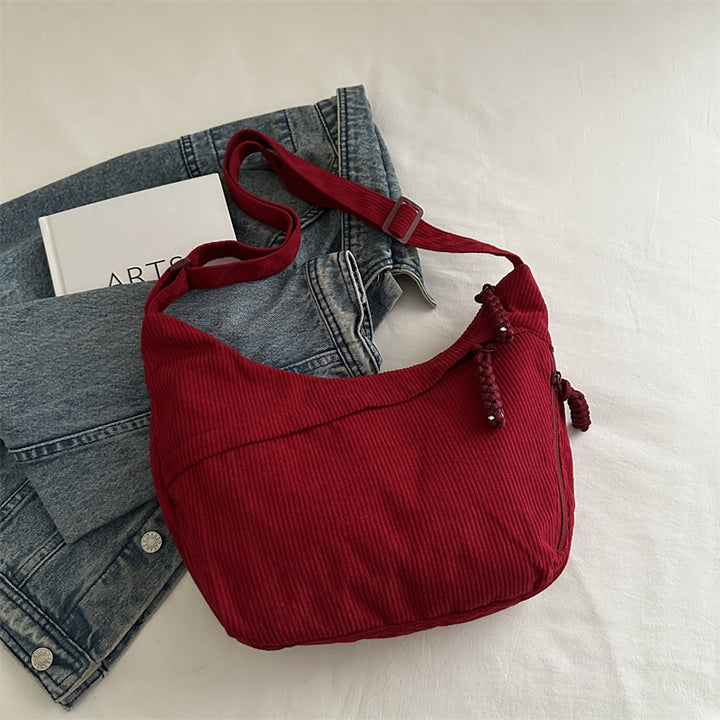 Eco-Friendly Ribbed Crossbody Bag Bowlift