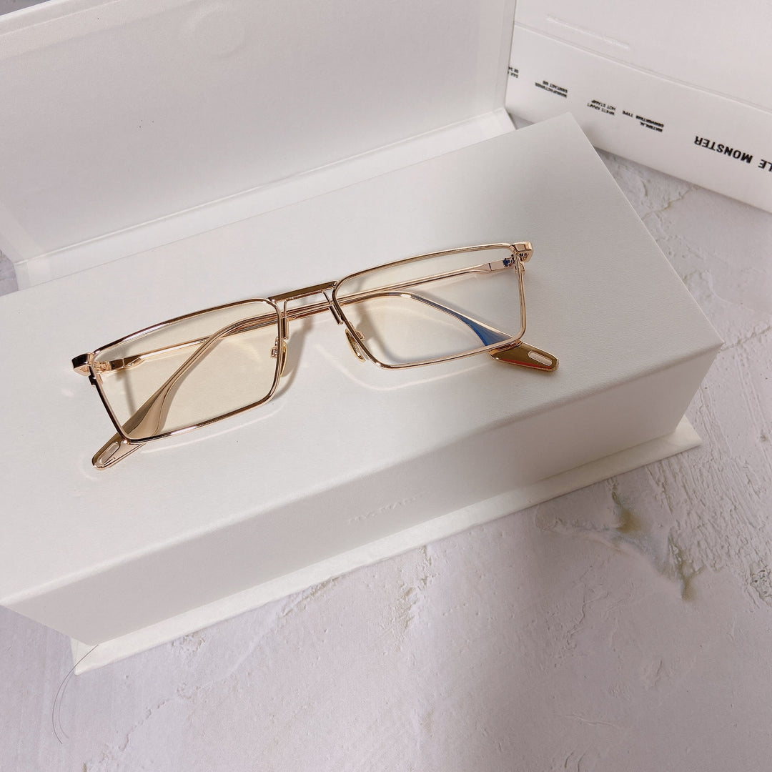 Fashionable sunglasses with rectangular metal frame Bowlift