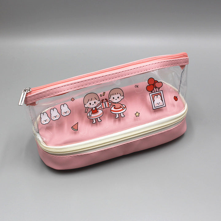 Fun Cartoon-Themed Zippered Pencil Case Bowlift