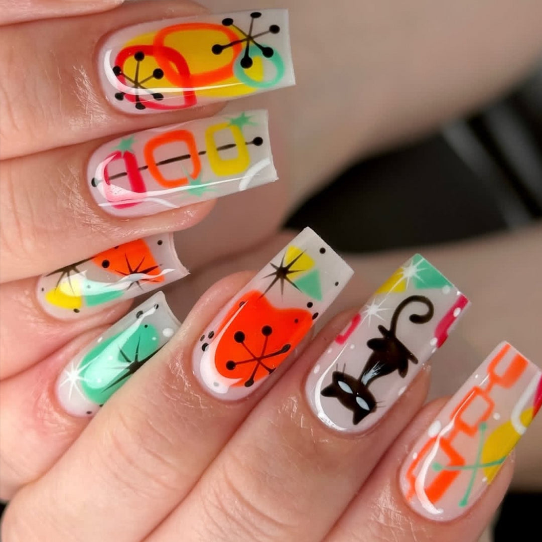Artistic Abstract Nail Art Set Bowlift