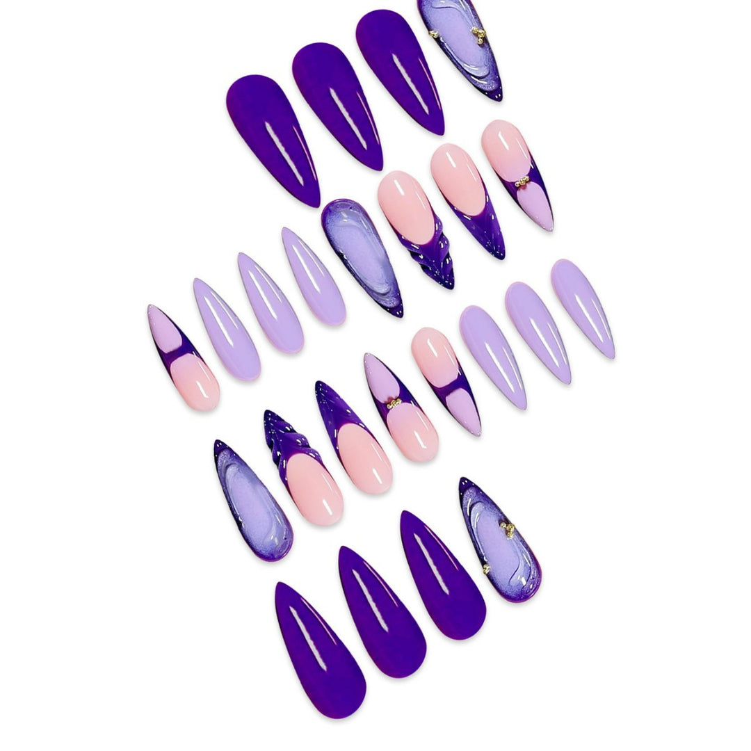 Stylish Stiletto Press-On Nail Set Bowlift