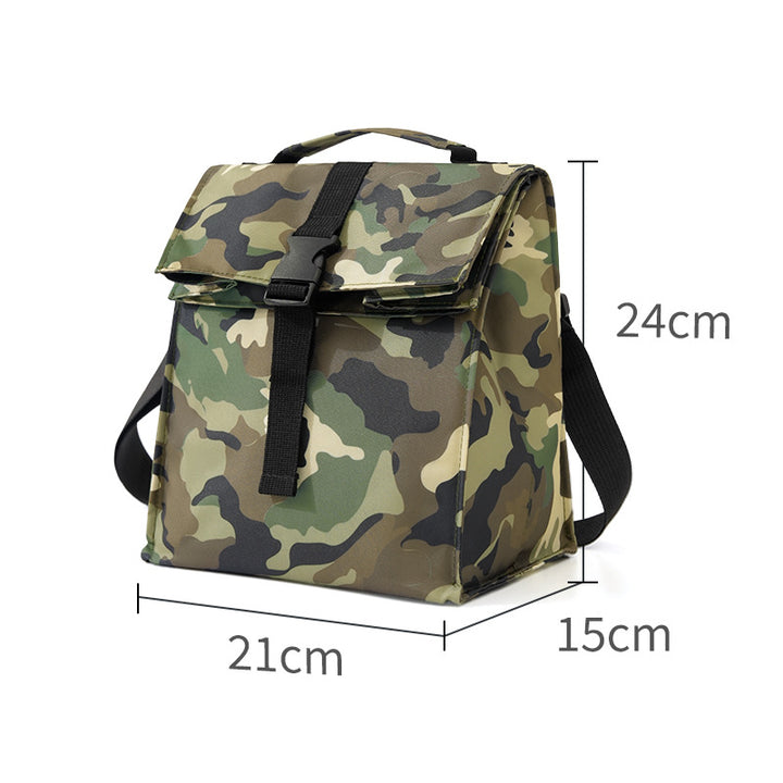 Insulated Camouflage Lunch Cooler Bowlift