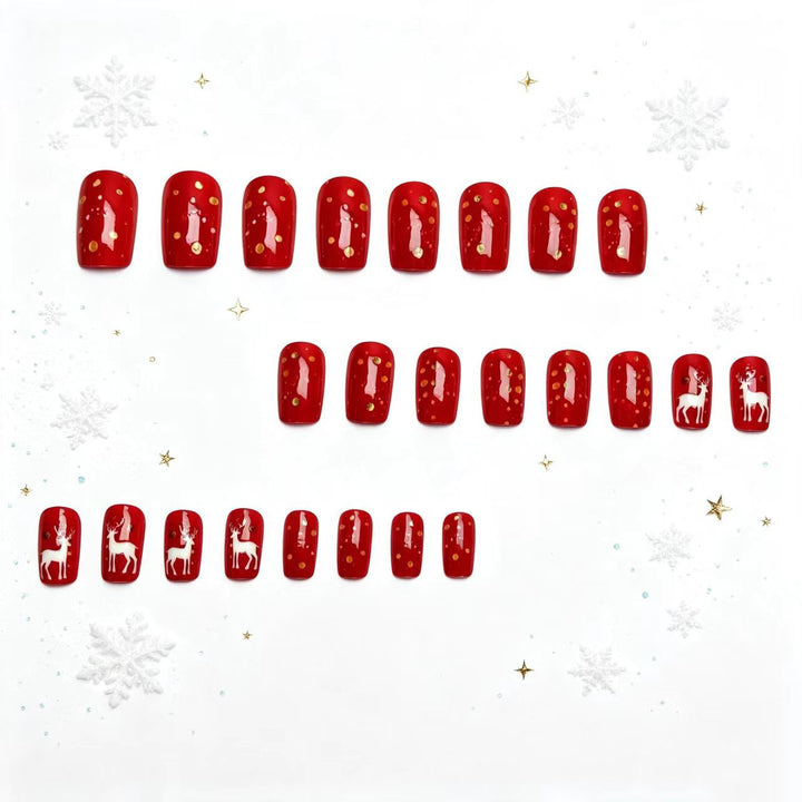 Holiday-Themed 3D Reindeer Nail Art Bowlift