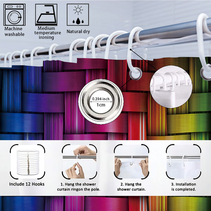 Digital Cube Pattern Bathroom Set Bowlift