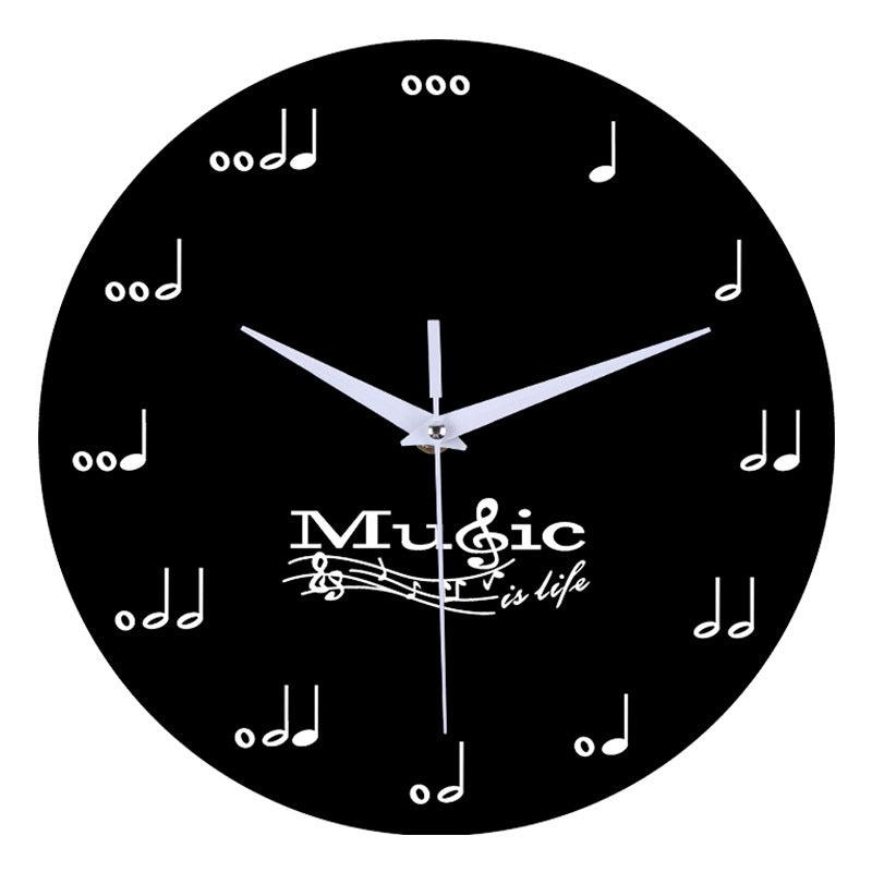 BowLift | Music notes wall decoration quiet round clock