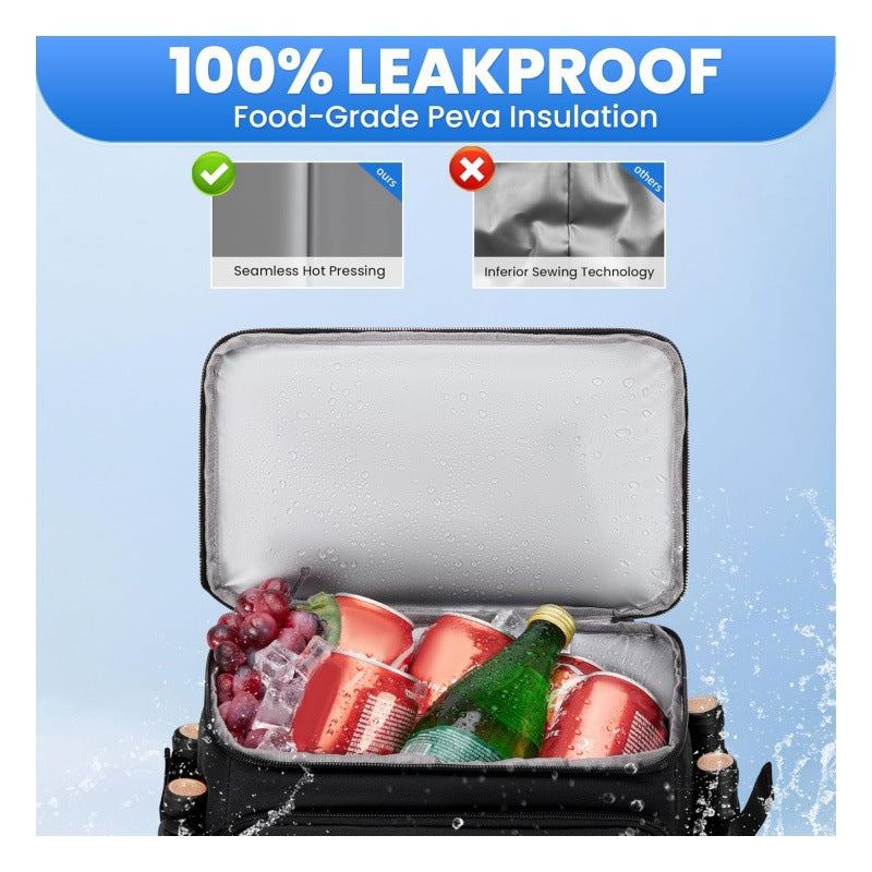 Cooler Backpack with Insulated Interior Compartment and Additional Exterior Pockets Bowlift