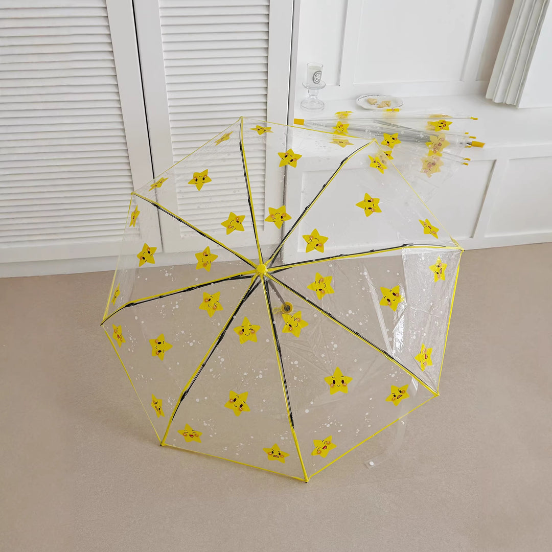 Ladies foldable umbrella with particularly playful star design Bowlift