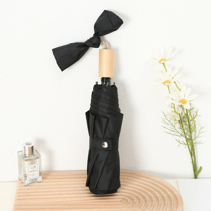 Ladies elegant garden folding umbrella with floral design Bowlift