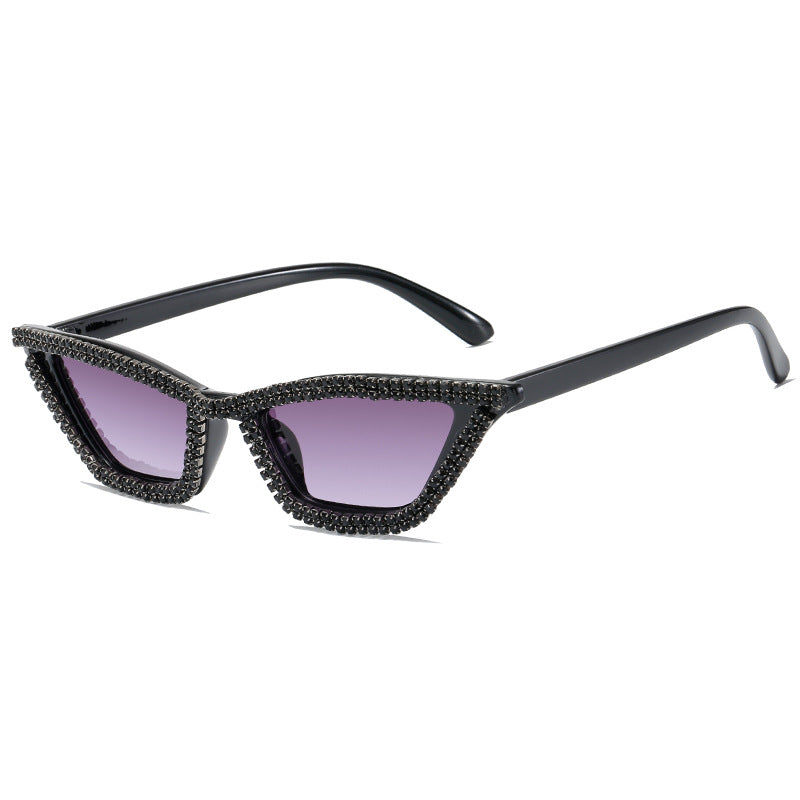 Women extravagant Cat-Eye sunglasses with sparkling crystal frame Bowlift