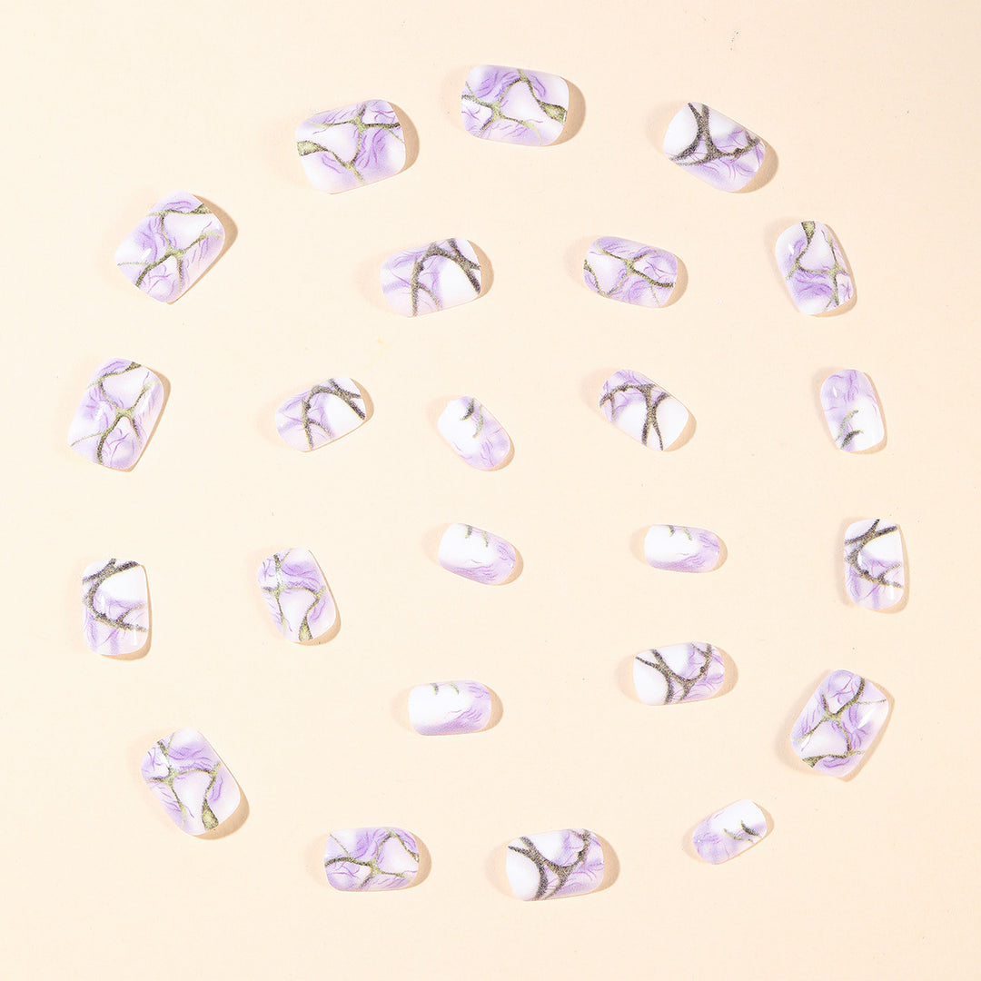 Stylish Marble Effect Nail Art Extensions Bowlift