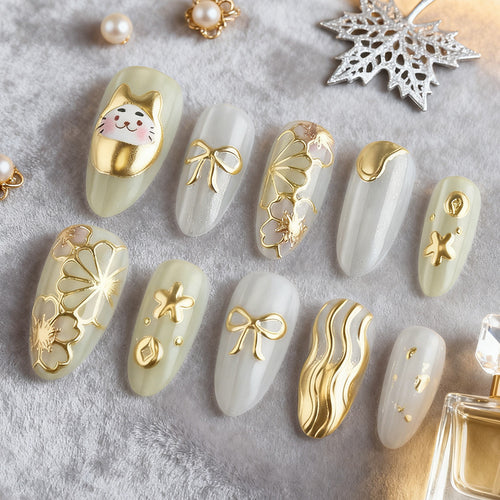 Artistic 3D Press-On Nail Art Set Bowlift