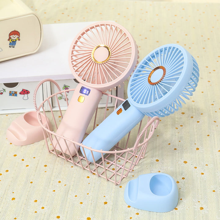 Women Portable Mini Table Fan with LED Display Bowlift