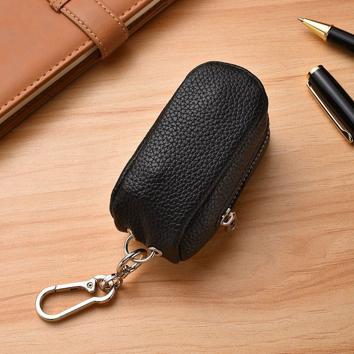 Compact Leather Keychain Pouch Bowlift