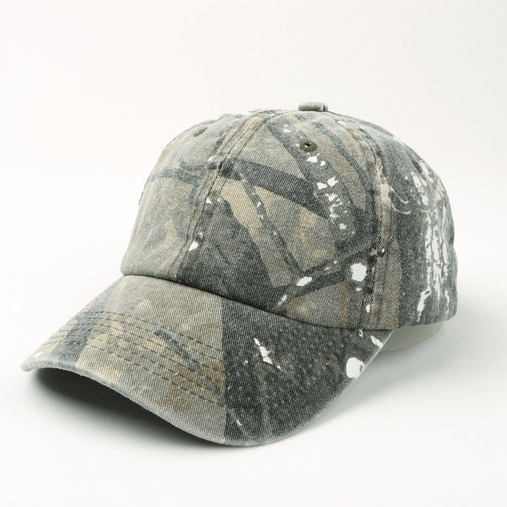 Unisex Camo Print Adjustable Baseball Cap Bowlift
