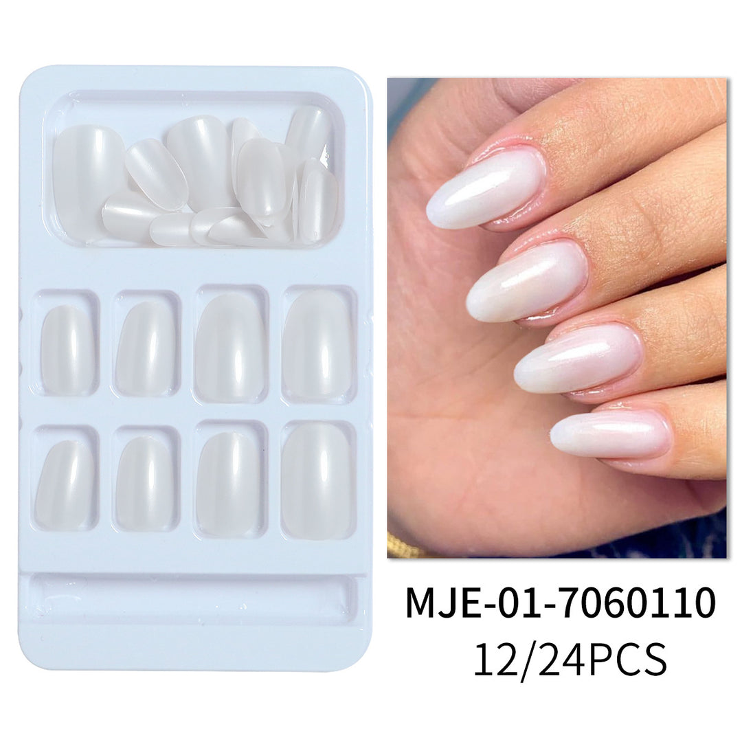 Premium Glossy Almond-Shaped Press-On Nail Tips Bowlift