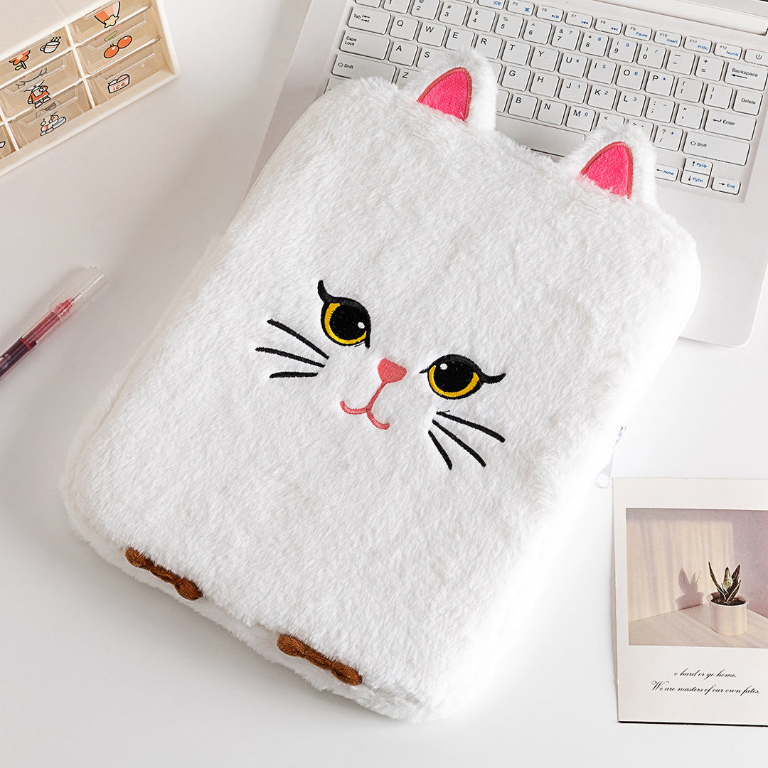 Plush Cat-Themed Pencil Case Bowlift