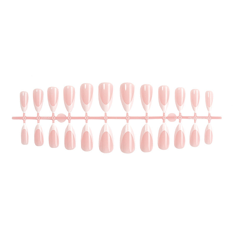 Elegant Press-On Nail Set with Natural Finish Bowlift