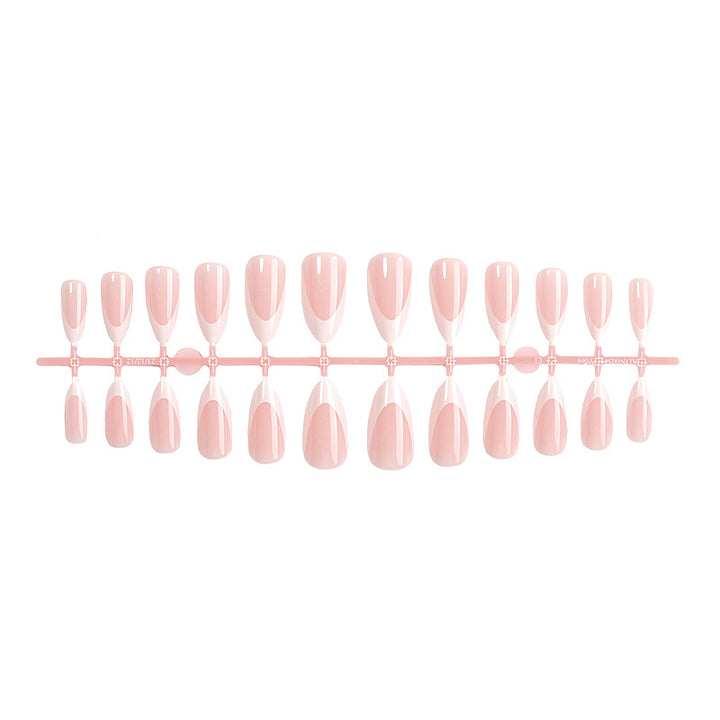 Elegant Press-On Nail Set with Natural Finish Bowlift