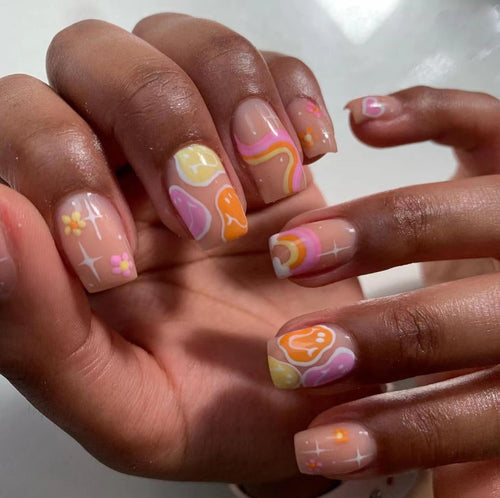 Creative nail designs with colorful patterns Bowlift