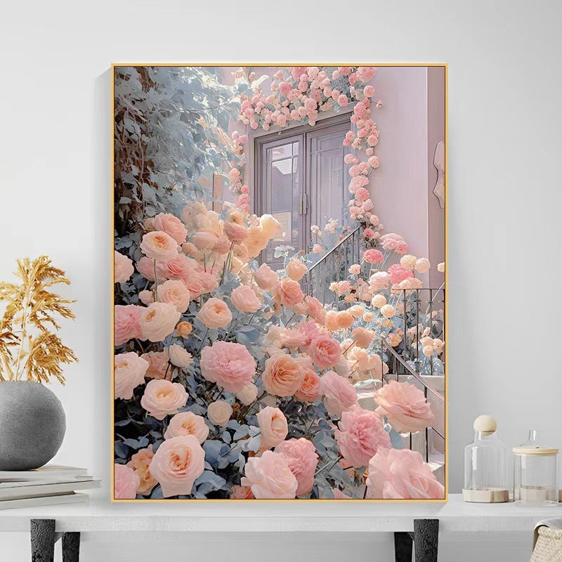 Floral Garden Scene Wall Art Bowlift