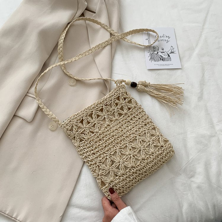 Hand-knotted macrame bag with special wave pattern Bowlift