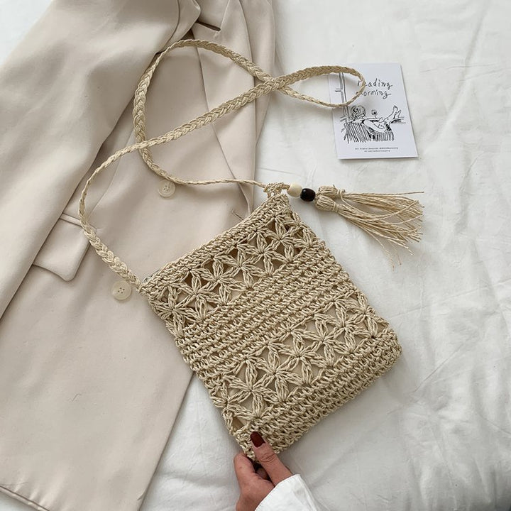 Hand-knotted macrame bag with special wave pattern Bowlift
