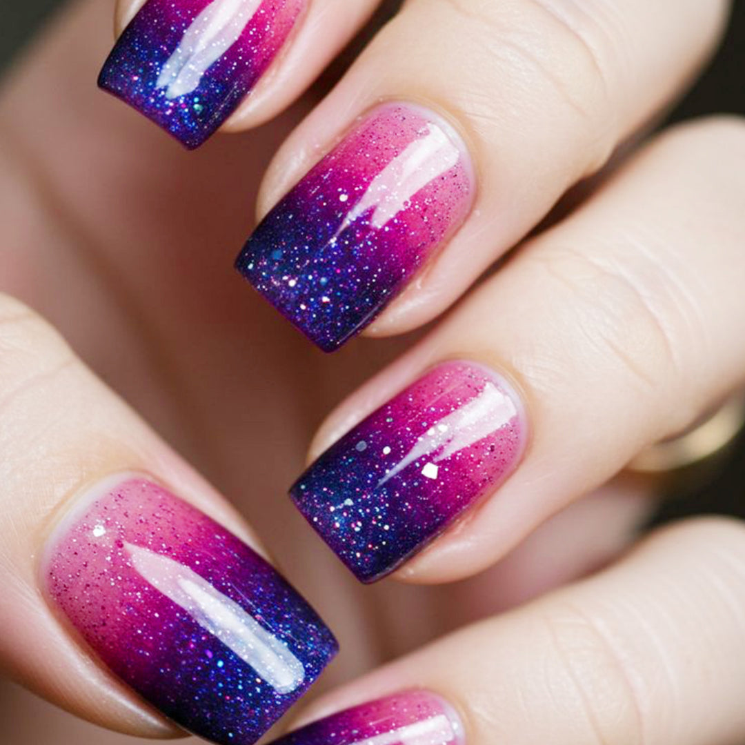 Sparkling Ombre Nail Art Extensions Bowlift