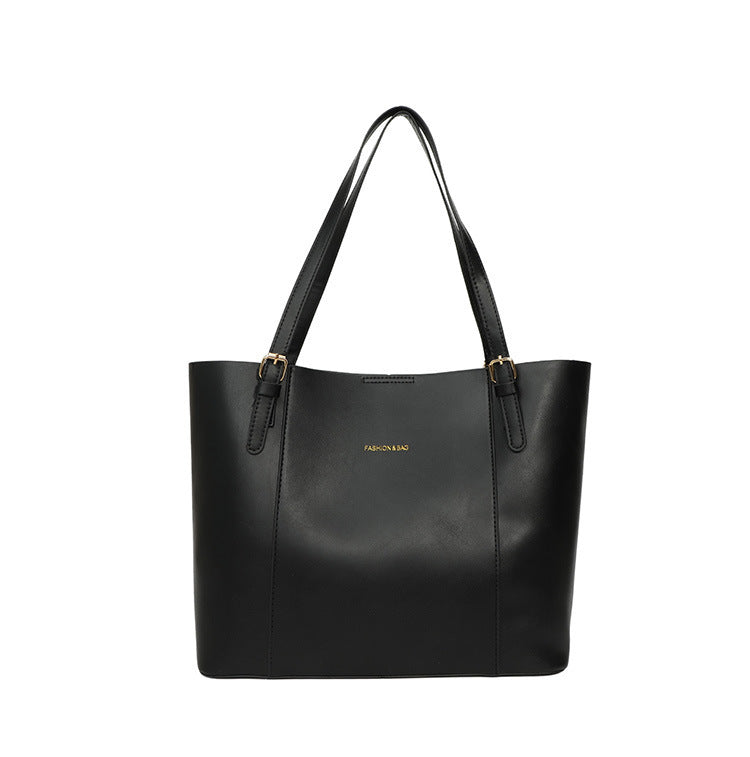 Sleek Minimalist Leather Tote Bag Bowlift