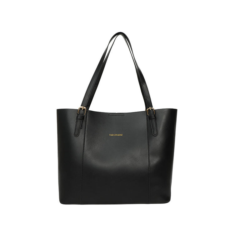 Sleek Minimalist Leather Tote Bag Bowlift