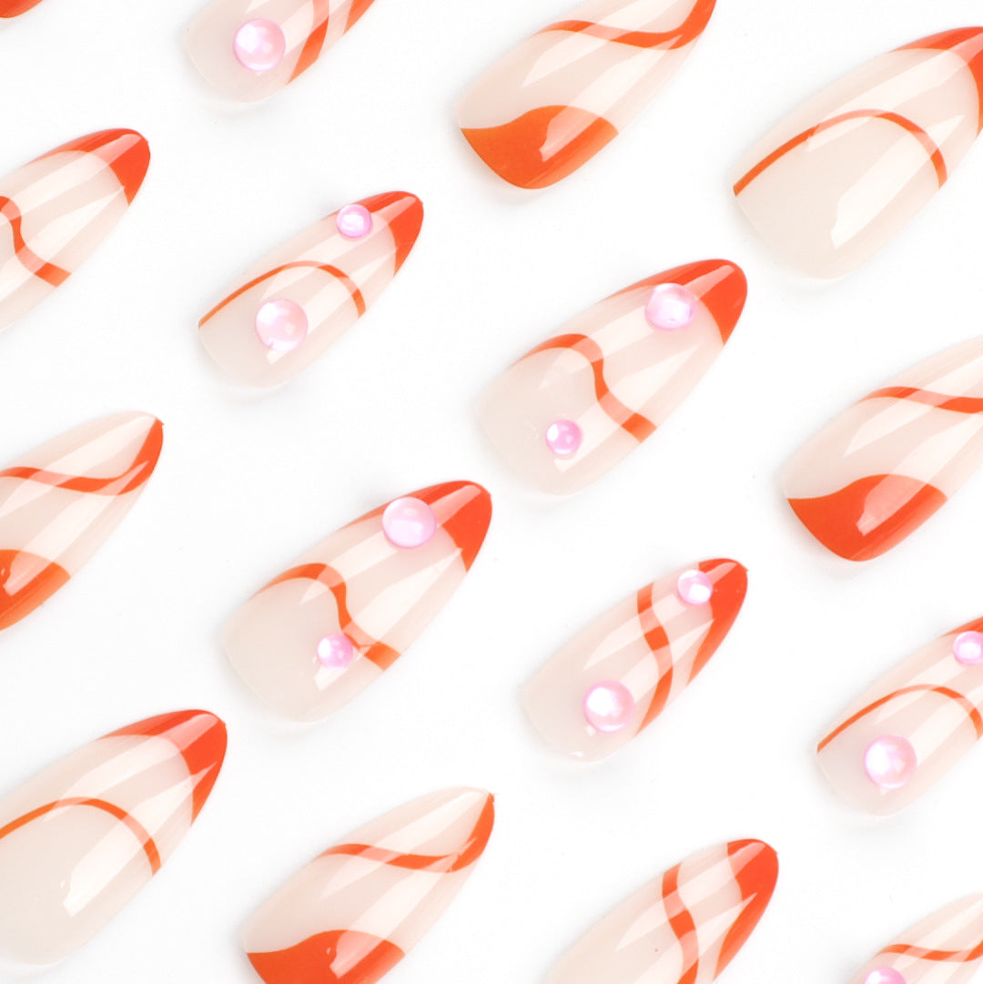 Artful Nail Extensions with Modern Accents Bowlift