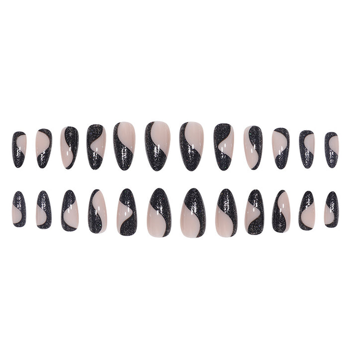 Glamorous Abstract Stiletto Press-On Nails Bowlift