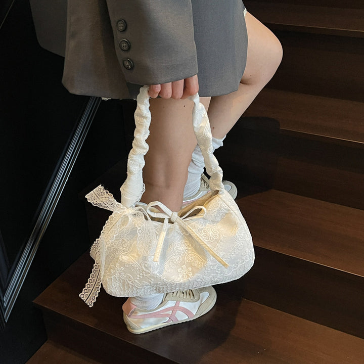 Vintage Lace Drawstring Bag Bowlift