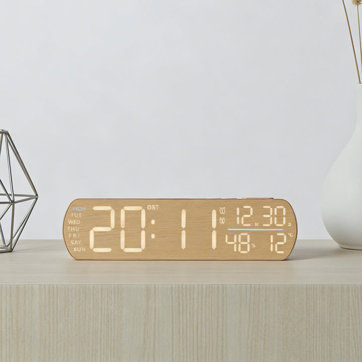 Digital alarm clock with temperature sensor and week display Bowlift