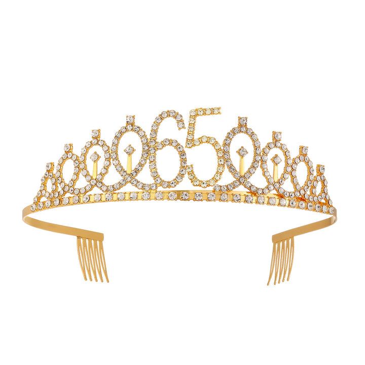 Women's Crystal-Embellished Tiara with Elegant Design Bowlift