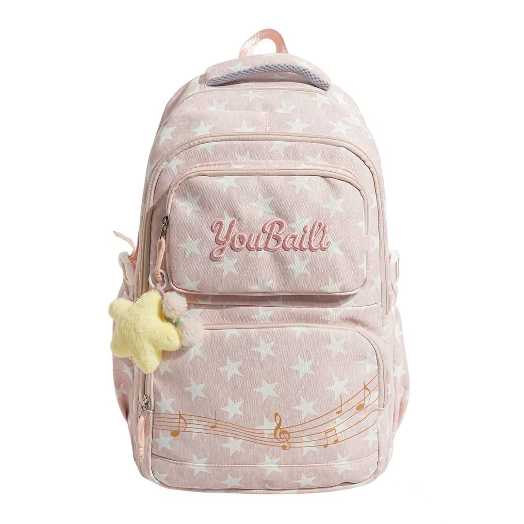 Multi-Functional Star-Embellished Backpack Bowlift