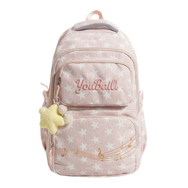 Multi-Functional Star-Embellished Backpack Bowlift