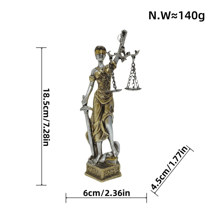 Elegant statue of Justitia in artistic details Bowlift