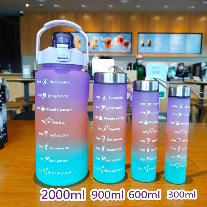 Ladies' Motivation Water Bottle with Time Scale and Ergonomic Design Bowlift